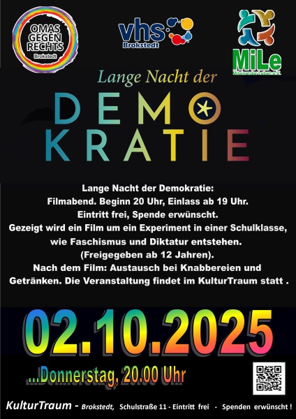 Plakat -Lange Nacht der Demokratie - Brokstedt-2025